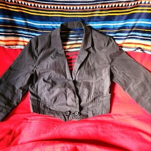 Rampage Crop Jacket w/ Cut Out Back